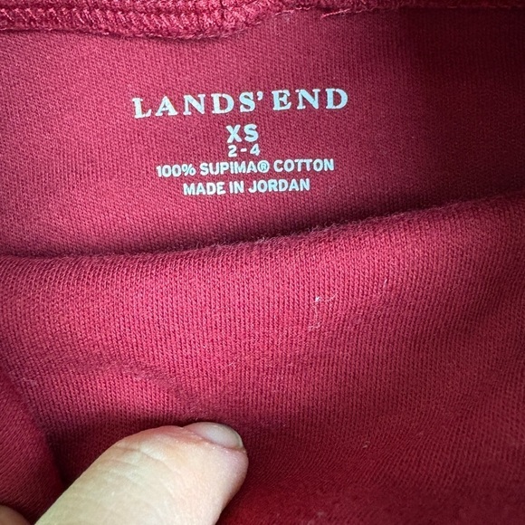 ⭐️LANDS END Cranberry Red Long Sleeve Turtleneck - Picture 3 of 3